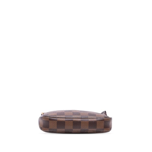 Pre-owned Louis Vuitton Damier Ebene Mini Pochette Accessoires Brown