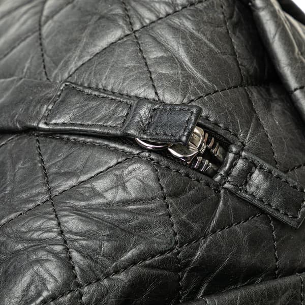 Pre-owned Chanel Small Distressed Lambskin Lady Braid Tote Black