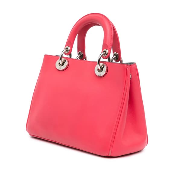 Pre-owned Dior Small Leather Diorissimo Satchel Pink