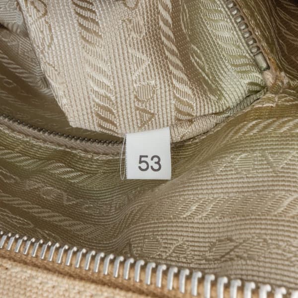 Pre-owned Prada Canvas Canapa Bauletto Brown