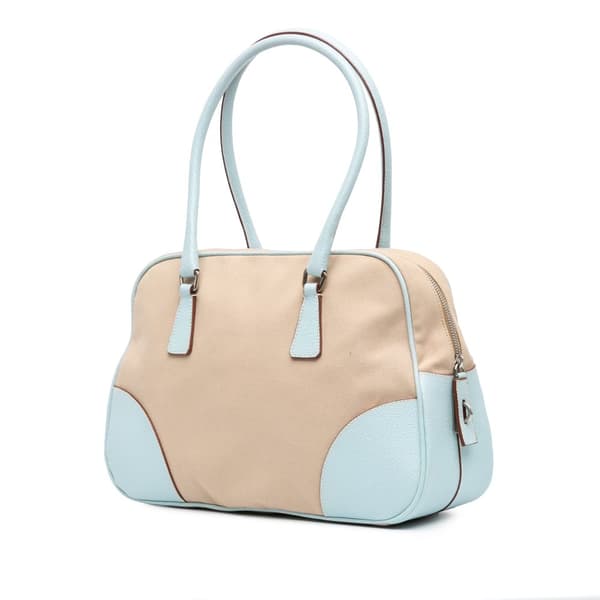 Pre-owned Prada Canvas Canapa Bauletto Brown
