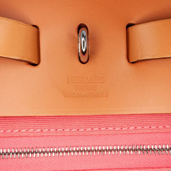 Pre-owned Hermès Toile Herbag Zip 31 Pink