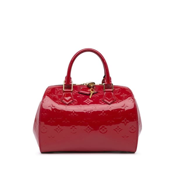 Pre-owned Louis Vuitton Monogram Vernis Montana Red