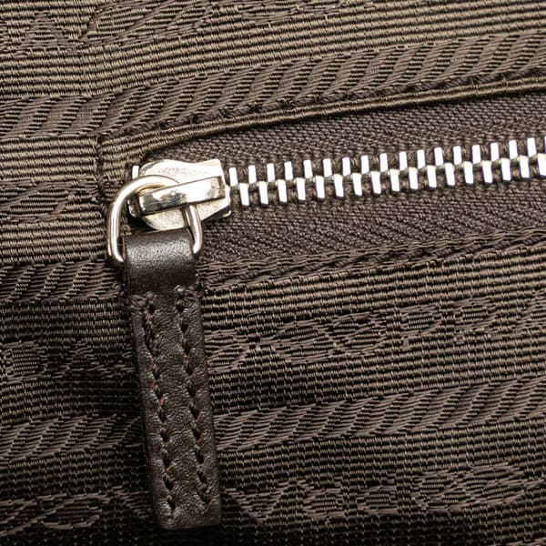 Pre-owned Prada Canvas Canapa Satchel Brown