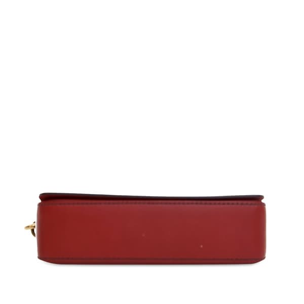 Pre-owned Dior Smooth Calfskin J Adior Flap Bag Red