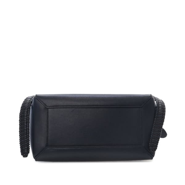 Pre-owned Celine Micro Smooth Calfskin Bicolor Braided Belt Bag Blue