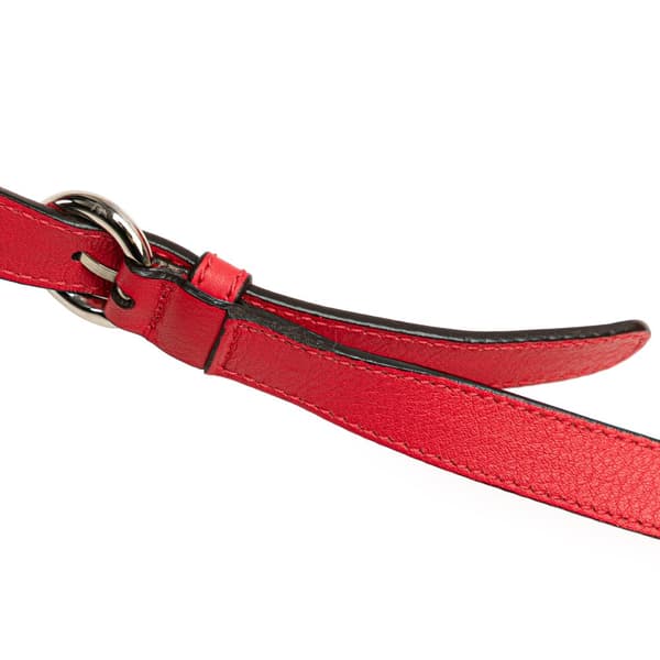 Pre-owned Ferragamo Nylon Vara Shoes Satchel Red