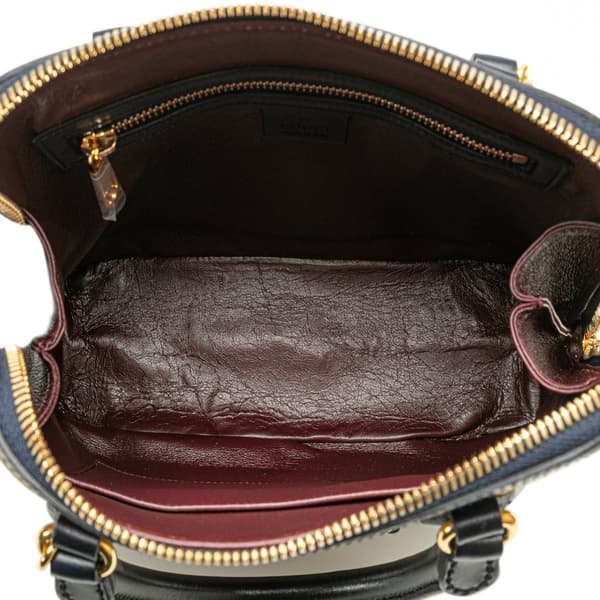 Pre-owned Gucci Small Canvas Horsebit 1955 Satchel Brown