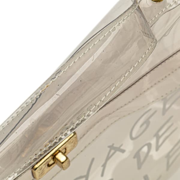 Pre-owned Hermès Vinyl Souvenir De L'Exposition Kelly Handbag White