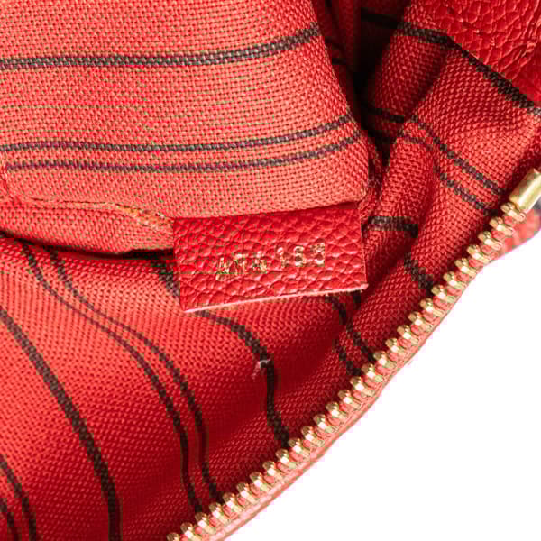 Pre-owned Louis Vuitton Monogram Empreinte Mazarine PM Red