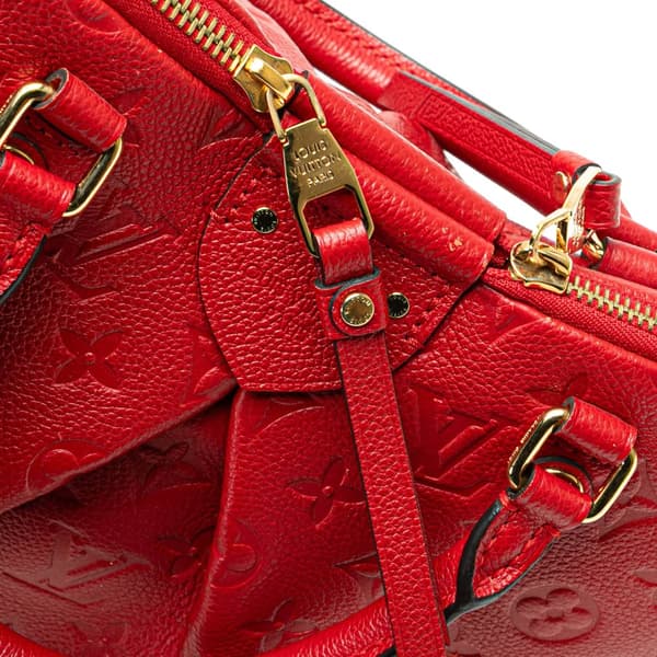 Pre-owned Louis Vuitton Monogram Empreinte Mazarine PM Red