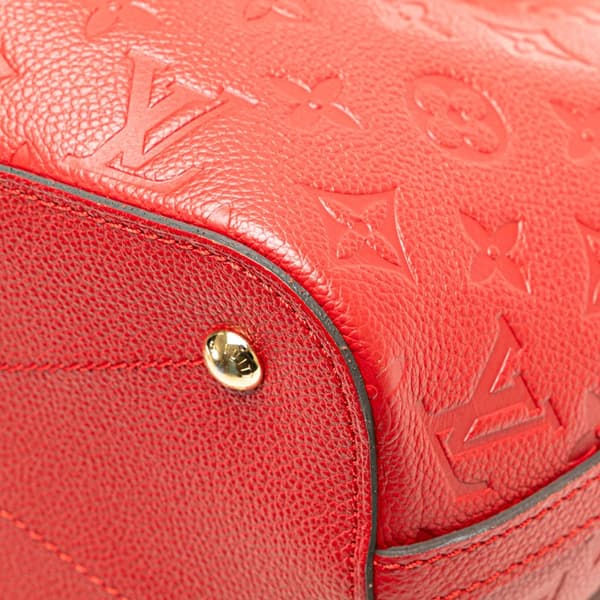 Pre-owned Louis Vuitton Monogram Empreinte Mazarine PM Red