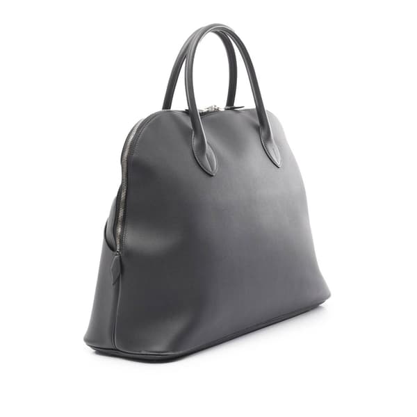 Pre-owned Hermès Veau Swift Bolide 1923 45 Gray