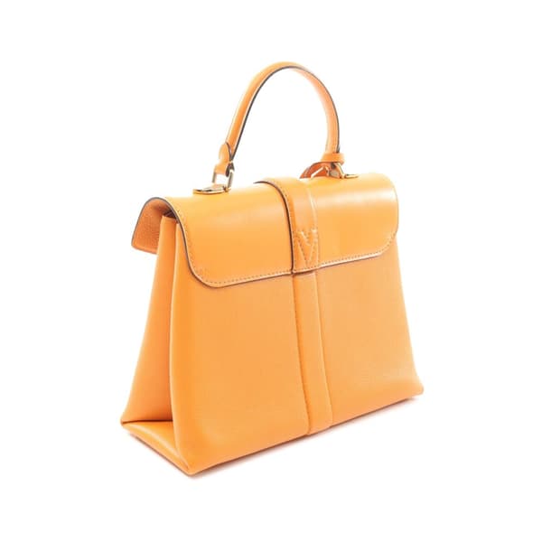 Pre-owned Louis Vuitton Grained Smooth Calfskin Rose Des Vents PM Orange