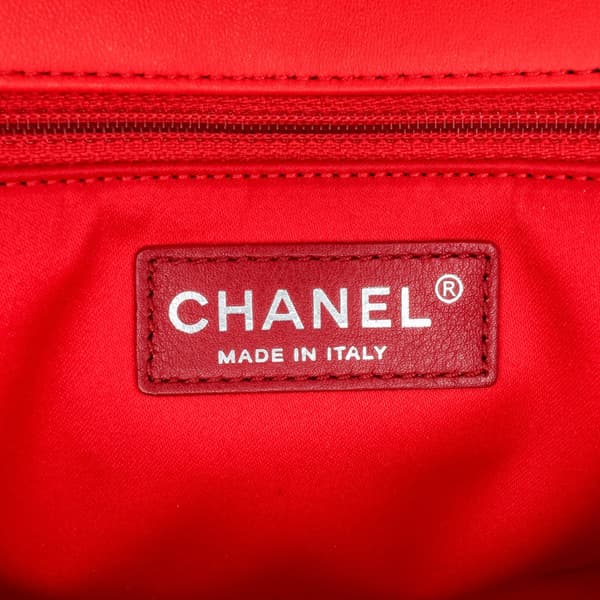 Pre-owned Chanel Jumbo Lambskin Easy Carry Flap Satchel Red