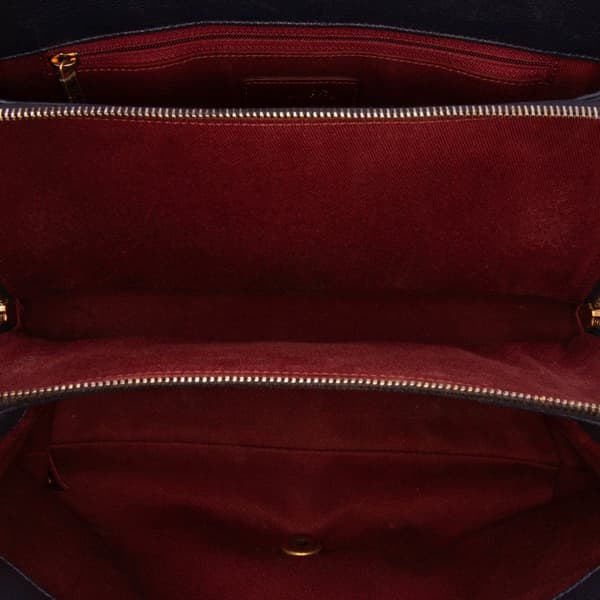 Pre-owned Chanel Paris Rome Large Sheepskin Trapezio Flap Blue