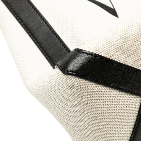 Pre-owned Valentino Small Canvas Rockstud VLTN Tote White