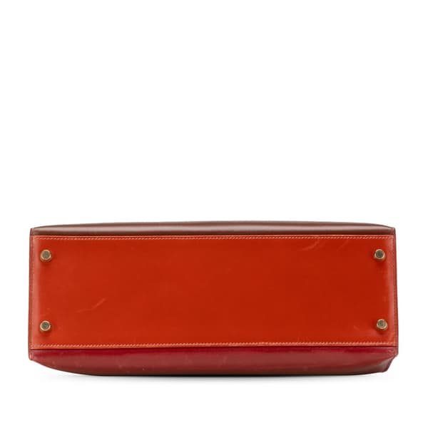 Pre-owned Hermès Tricolor Box Calf Kelly Sellier 32 Brown