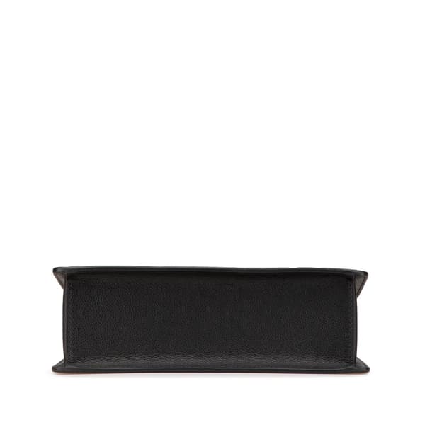 Pre-owned Versace Leather La Medusa Top Handle Flap Black