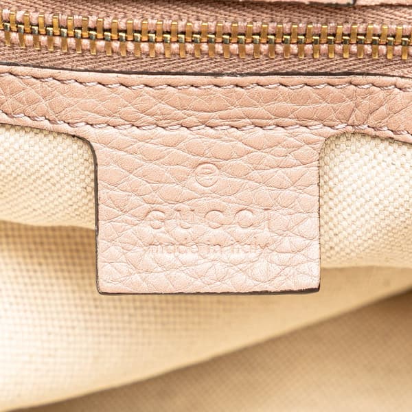 Pre-owned Gucci Small Calfskin Bamboo Shopper Satchel Pink