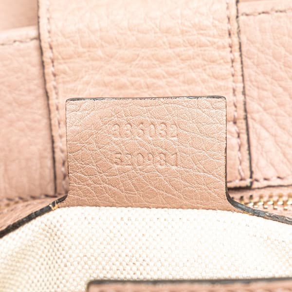 Pre-owned Gucci Small Calfskin Bamboo Shopper Satchel Pink