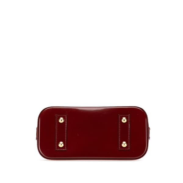 Pre-owned Louis Vuitton Monogram Vernis Alma BB Red