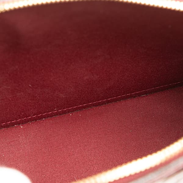 Pre-owned Louis Vuitton Monogram Vernis Alma BB Red