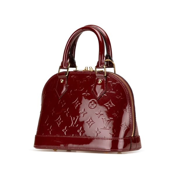Pre-owned Louis Vuitton Monogram Vernis Alma BB Red