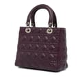 Miniatyrbild 2 av 10: Pre-owned Dior Medium Lambskin Cannage Lady Dior Purple