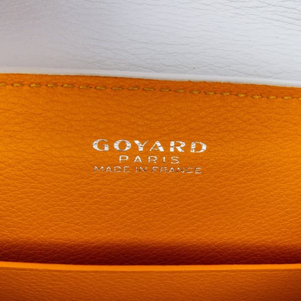 Pre-owned Goyard Mini Goyardine Saigon Souple White
