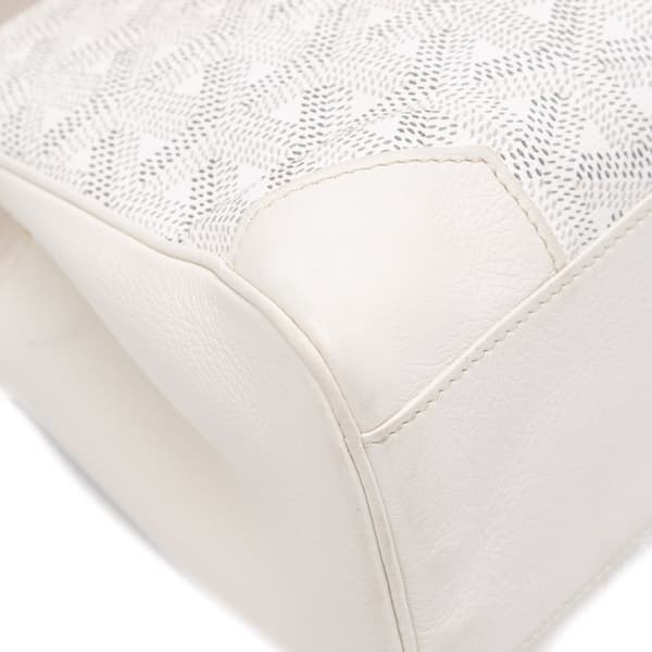Pre-owned Goyard Mini Goyardine Saigon Souple White