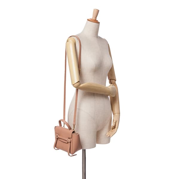 Pre-owned Celine Pico Grained Calfskin Belt Bag Pink