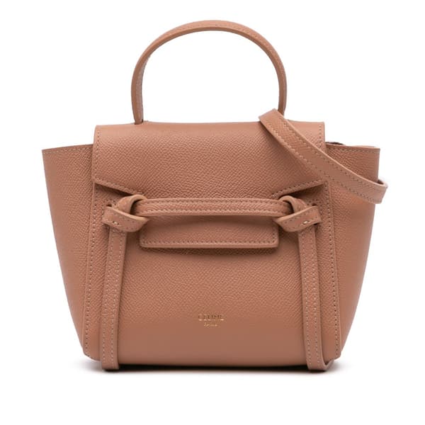 Pre-owned Celine Pico Grained Calfskin Belt Bag Pink