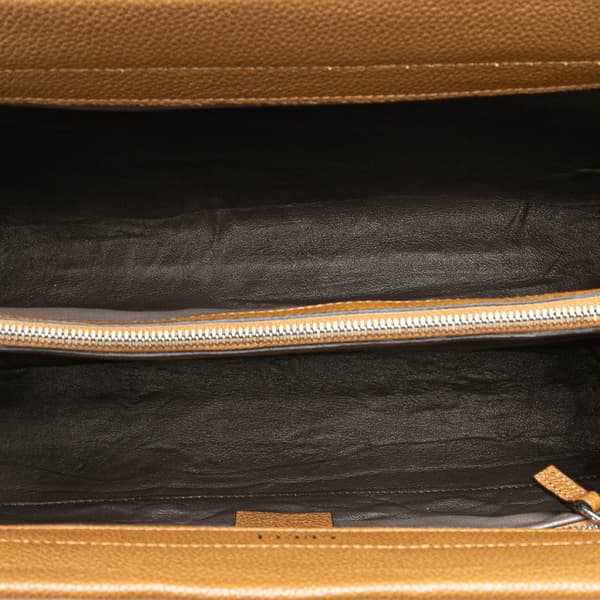Pre-owned Gucci Medium Leather Zumi Top Handle Bag Brown
