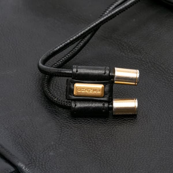 Pre-owned Chanel CC Chevron Calfskin Round Flap Satchel Black