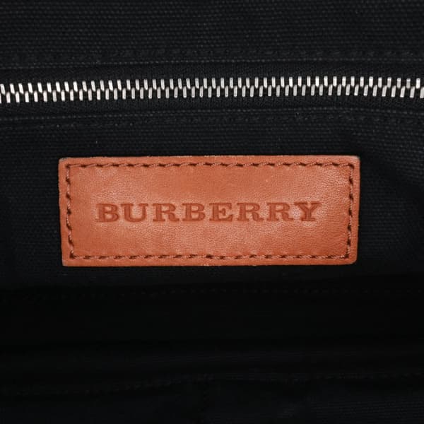 Pre-owned Burberry Medium Leather and House Check Harcourt Satchel Brown