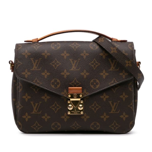 Pre-owned Louis Vuitton Monogram Pochette Metis Brown