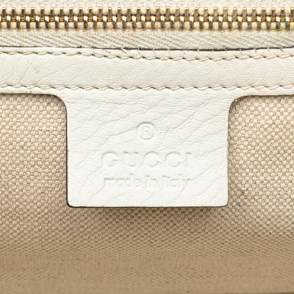 Pre-owned Gucci Medium Calfskin New Bamboo Top Handle Bag White