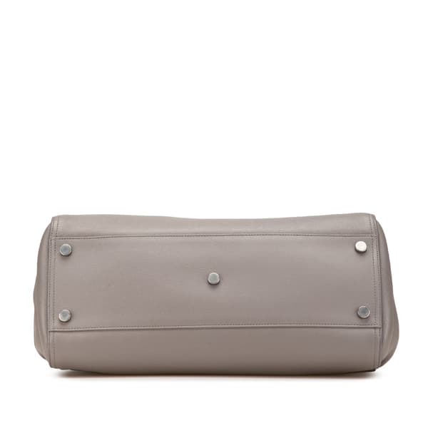 Pre-owned Saint Laurent Medium Calfskin Amber Tote Gray