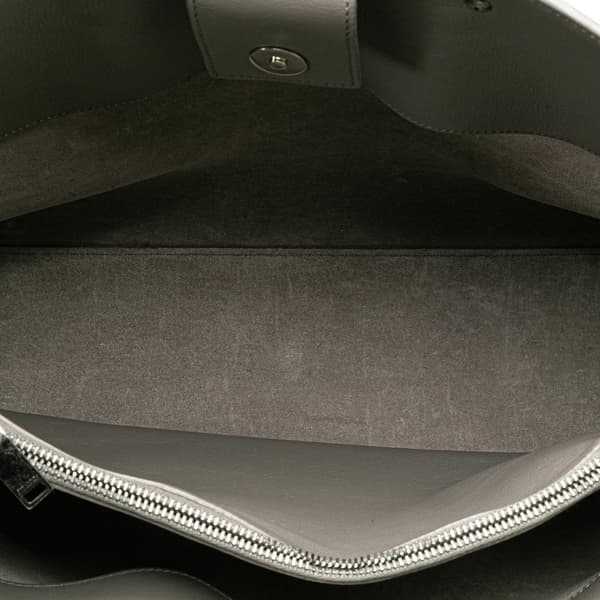 Pre-owned Saint Laurent Medium Calfskin Amber Tote Gray