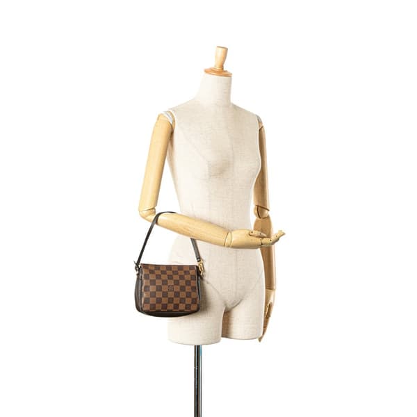 Pre-owned Louis Vuitton Damier Ebene Trousse Pochette Brown