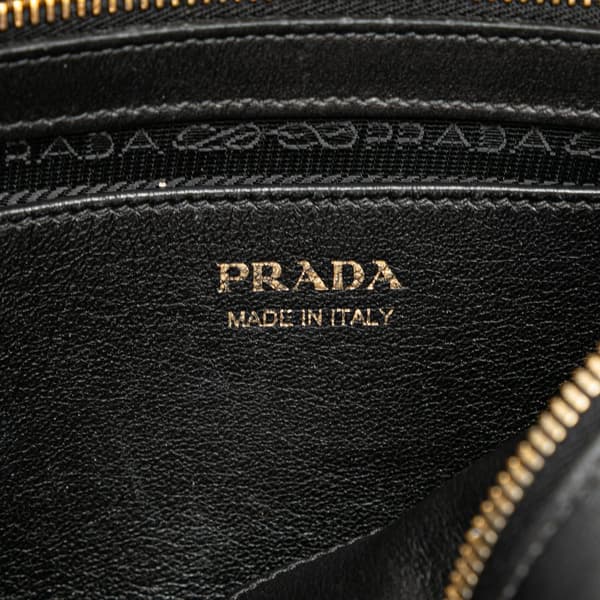 Pre-owned Prada Saffiano And City Calf Esplanade Satchel Red