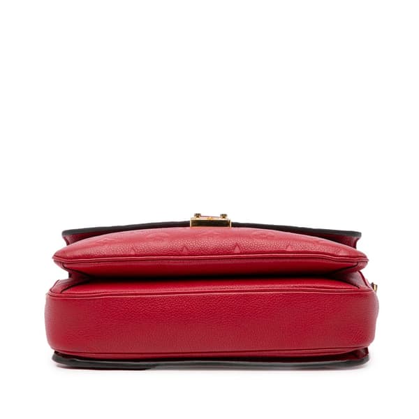 Pre-owned Louis Vuitton Monogram Empreinte Pochette Metis Red