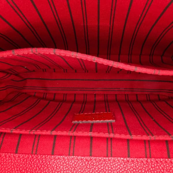 Pre-owned Louis Vuitton Monogram Empreinte Pochette Metis Red