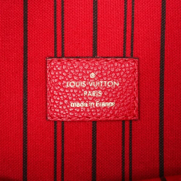 Pre-owned Louis Vuitton Monogram Empreinte Pochette Metis Red