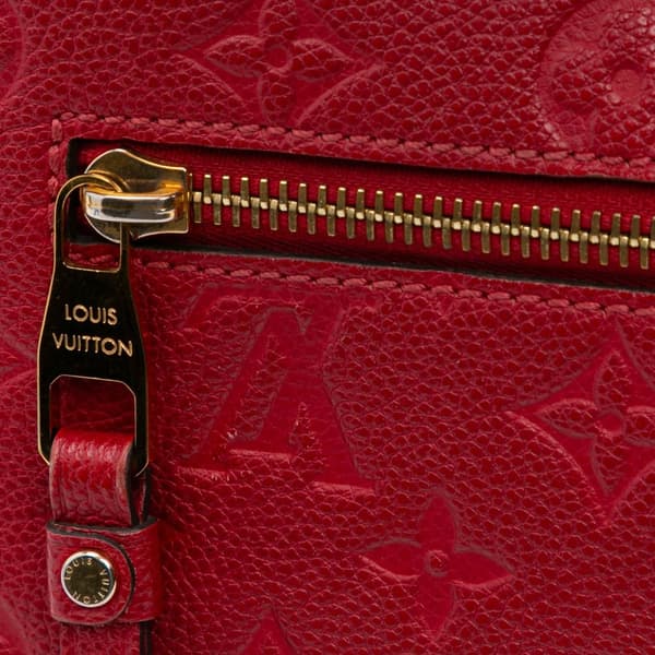 Pre-owned Louis Vuitton Monogram Empreinte Pochette Metis Red