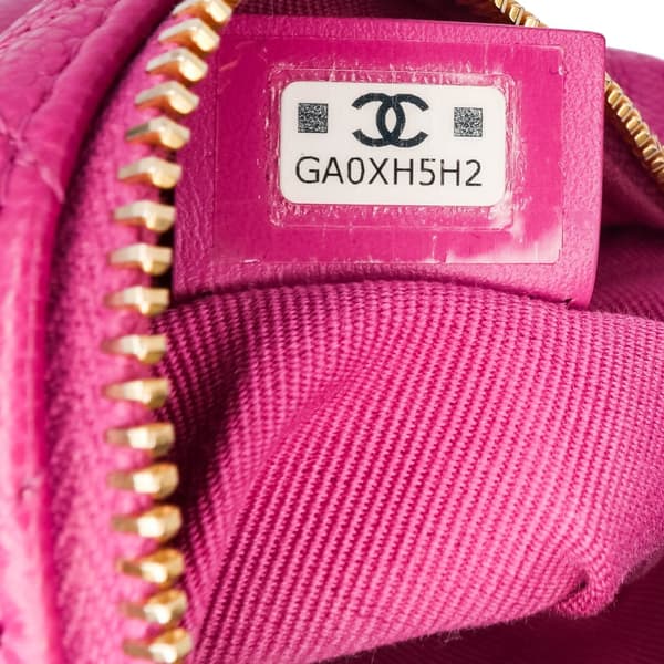 Pre-owned Chanel Quilted Caviar Polly Pocket Hobo Purple