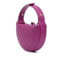 Miniatyrbild 2 av 10: Pre-owned Chanel Quilted Caviar Polly Pocket Hobo Purple