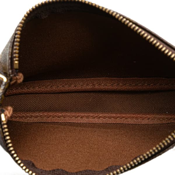 Pre-owned Louis Vuitton Monogram Mini Pochette Accessoires Brown