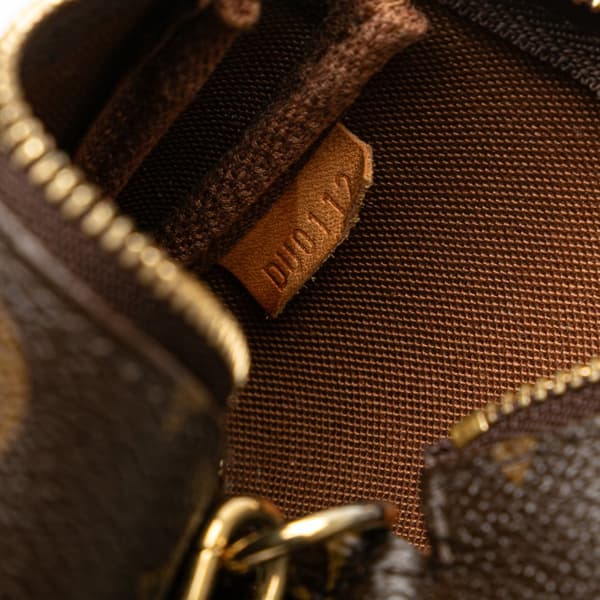 Pre-owned Louis Vuitton Monogram Mini Pochette Accessoires Brown